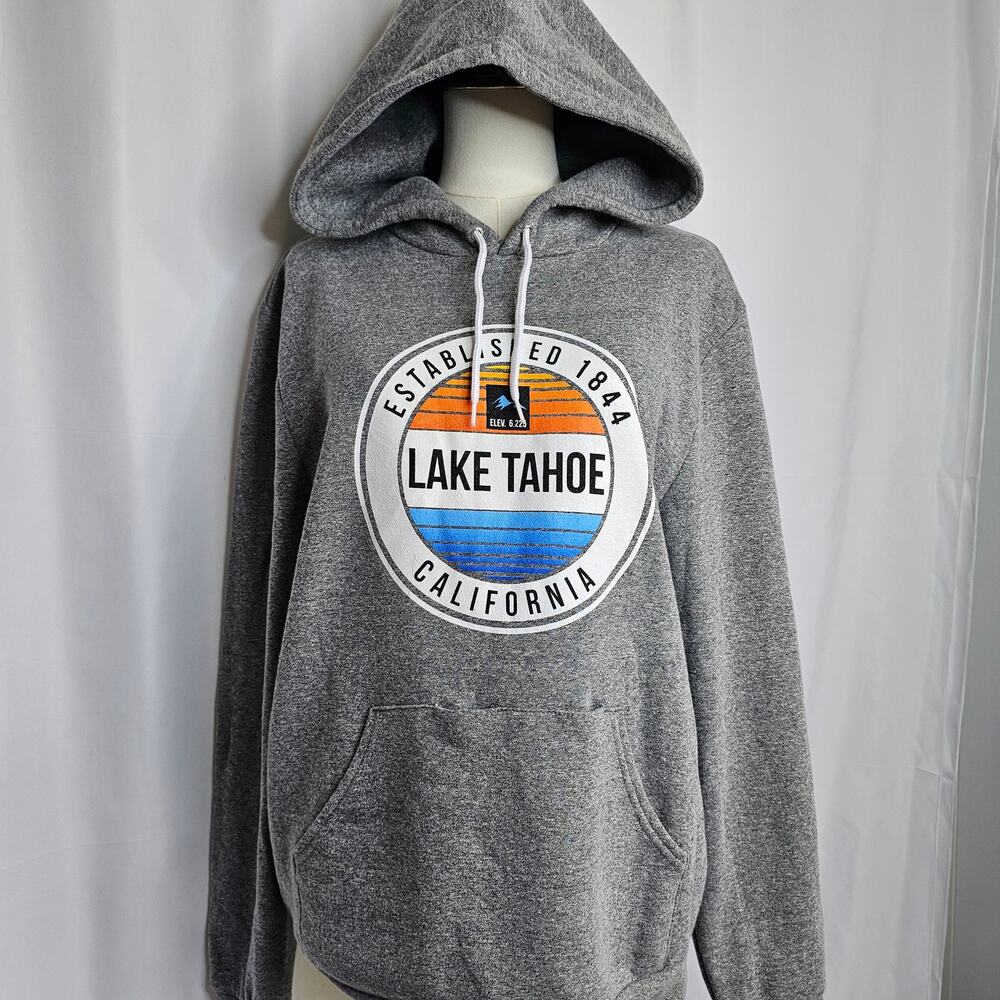 Lake Tahoe California M Heather Gray Retro Style Graphic - Picture 2 of 4